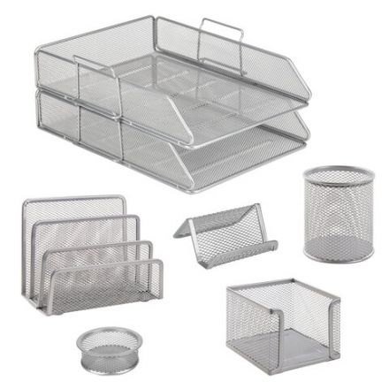 Настольный набор из металла BRAUBERG "Germanium", 7 предметов, серебристый, 231963 Настольный набор из металла BRAUBERG "Germanium", 7 предметов, серебристый, 231963