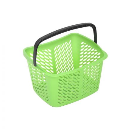 Корзина покупательская REK_Комус Мебель B20C.ECO.GR.BL 20л зелен. с чер.руч Корзина покупательская REK_Комус Мебель B20C.ECO.GR.BL 20л зелен. с чер.руч