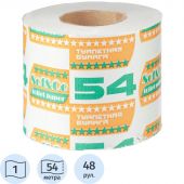 Бумага туалетная 1сл серая втул 54м 48рул/уп