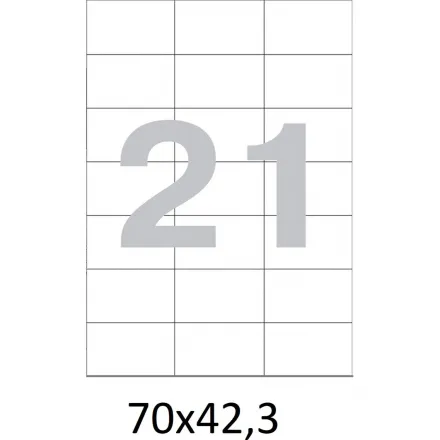 Этикетки самоклеящиеся ProMega Label Basic 70×42.3 мм A4 21 штука на листе белые (50 листов в упаковке) Этикетки самоклеящиеся ProMega Label Basic 70×42.3 мм A4 21 штука на листе белые (50 листов в упаковке)