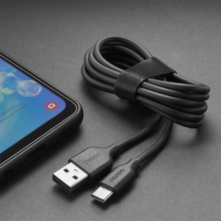 Кабель Deppa USB-A - USB-C, USB 2.0, 2.4A, 2м, черный Кабель Deppa USB-A - USB-C, USB 2.0, 2.4A, 2м, черный