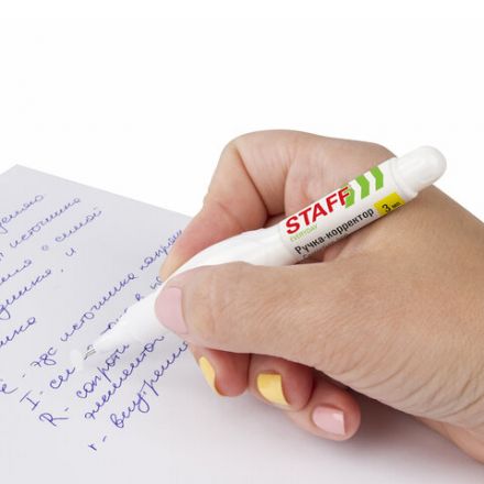 Ручка-корректор STAFF "EVERYDAY", 3 мл, металлический наконечник, 227570 Ручка-корректор STAFF "EVERYDAY", 3 мл, металлический наконечник, 227570