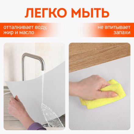 Коврики универсальные 6 шт., 30х45 см, для холодильника, полок, сервировки, прозрачный, DASWERK (ДАСВЕРК), 609604