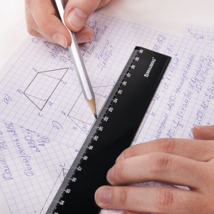 Линейка пластиковая 30 см, BRAUBERG, черная, пакет, 210776 Линейка пластиковая 30 см, BRAUBERG, черная, пакет, 210776