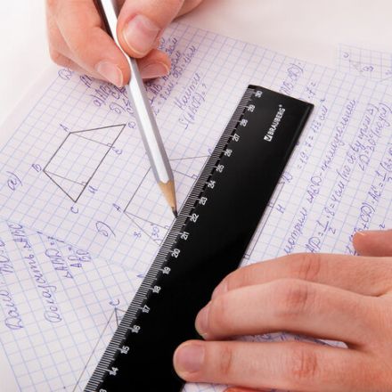 Линейка пластиковая 30 см, BRAUBERG, черная, пакет, 210776 Линейка пластиковая 30 см, BRAUBERG, черная, пакет, 210776