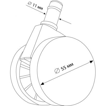 Набор колес для стула VB_конференц X-CLICK Castorset чер парк/лам 4шт