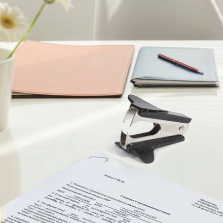 Антистеплер для скоб № 10 и № 24/6, STAFF "EVERYDAY", черный, 224628