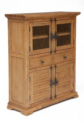 Витрина малая Secret de Maison Авиньон/Avignon (мод. PRO-L05) массив акации, 140х120х45см, натуральный антик