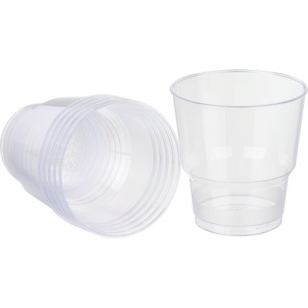 Стакан одноразовый 200мл Кристалл прозр. КОМУС 25шт/уп