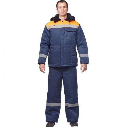 Куртка рабочая зимняя з32-КУ син/оранж смес 44-46/170-176 арт.Валькирия