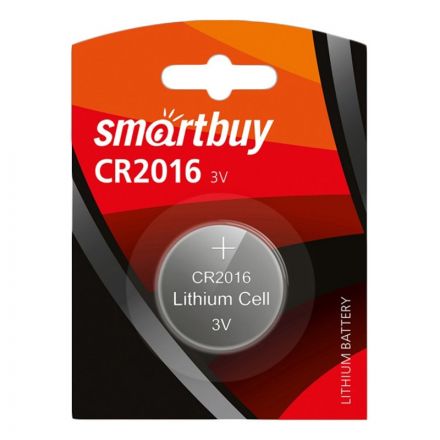 Батарейка Smartbuy CR2016 1шт/бл (SBBL-2016-1B) Батарейка Smartbuy CR2016 1шт/бл (SBBL-2016-1B)