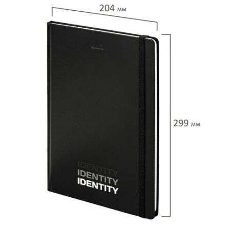 Блокнот с резинкой в клетку 96 л., БОЛЬШОЙ ФОРМАТ А4 204х299 мм, BRAUBERG, "Identity", 115528 Блокнот с резинкой в клетку 96 л., БОЛЬШОЙ ФОРМАТ А4 204х299 мм, BRAUBERG, "Identity", 115528