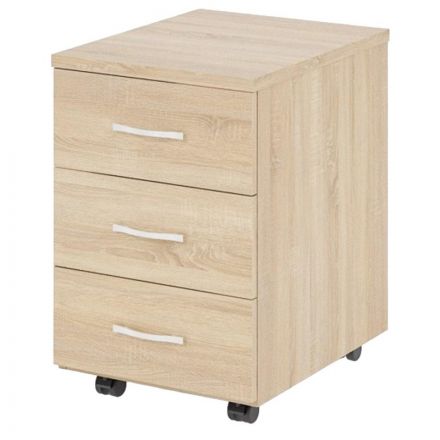 Тумба IN Рондо выкатная 05T081 406x501x606 мм, 1 уп.,3 ящ., дуб альпийский