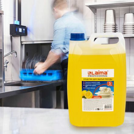 Средство для мытья посуды 5 л, LAIMA PROFESSIONAL, концентрат, "Лимон", 601608 Средство для мытья посуды 5 л, LAIMA PROFESSIONAL, концентрат, "Лимон", 601608