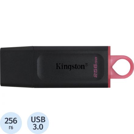 Флеш-память Kingston DataTraveler Exodia, USB 3.2 G1, роз/чер, DTX/256GB Флеш-память Kingston DataTraveler Exodia, USB 3.2 G1, роз/чер, DTX/256GB