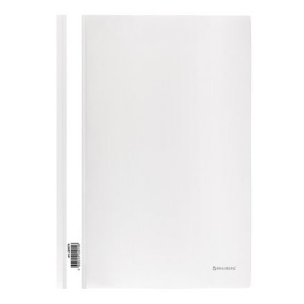 Скоросшиватель пластиковый BRAUBERG, А4, 130/180 мкм, белый, 228676 Скоросшиватель пластиковый BRAUBERG, А4, 130/180 мкм, белый, 228676