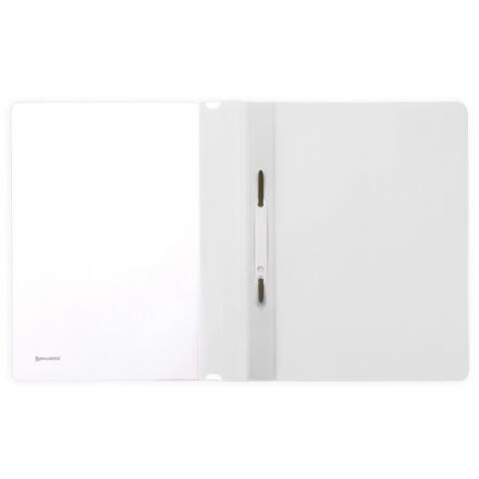 Скоросшиватель пластиковый BRAUBERG, А4, 130/180 мкм, белый, 228676 Скоросшиватель пластиковый BRAUBERG, А4, 130/180 мкм, белый, 228676