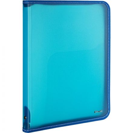 Папка-конверт на молнии КОМУС A4 голубая 0.5 мм