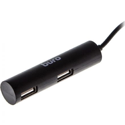Разветвитель USB 2.0 Buro BU-HUB4-0.5R-U2.0 4порт. черный