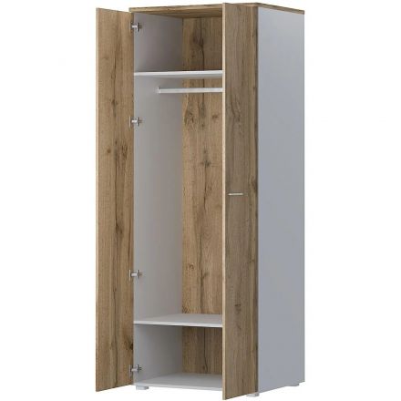 Корпус гардероба Комус Мебель К-Loft 241H002 786х616х2106 дуб натур/белый