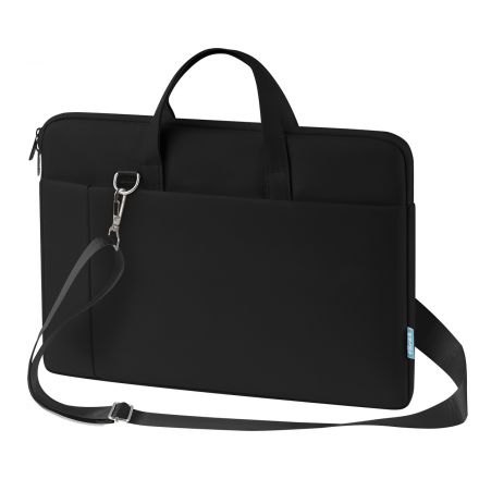 Сумка для ноутбука 15,6" Först "Modern Style", полиэстер, черный, мягкий подклад, внешнее отделение