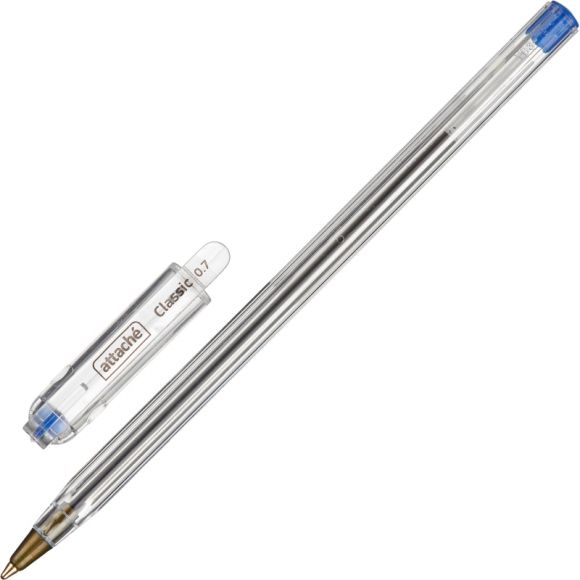 Ручка шариковая Attache Classic синяя (толщина линии 0.7 мм)