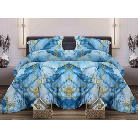 Постельное белье Евро бязь набивная 120г/м2 (нав.50х70 2шт.), Мрамор бирюза Постельное белье Евро бязь набивная 120г/м2 (нав.50х70 2шт.), Мрамор бирюза