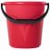Ведро 8 л, без крышки, пластиковое, пищевое, с глянцевым узором, цвет красный, мерная шкала, LAIMA, 603892