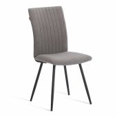 Стул обеденный Monte Carlo флок , серый/черный, 29, 50х55х93
