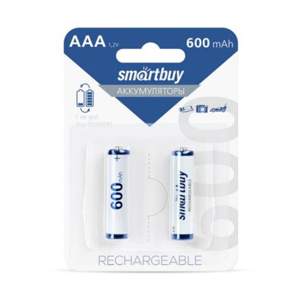 Аккумулятор Smartbuy AAA (HR03) 600mAh 2BL