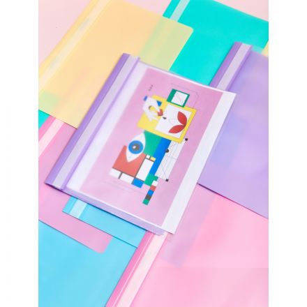 Скоросшиватель пластиковый Attache Акварель 10шт/уп глб, бир, жлт, срн, роз Скоросшиватель пластиковый Attache Акварель 10шт/уп глб, бир, жлт, срн, роз