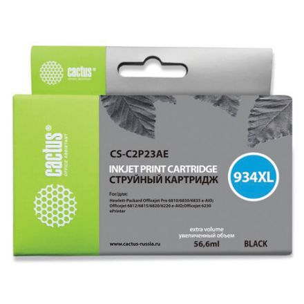 Картридж струйный CACTUS (CS-C2P23AE) для HP Officejet Pro 6830/6230, черный Картридж струйный CACTUS (CS-C2P23AE) для HP Officejet Pro 6830/6230, черный