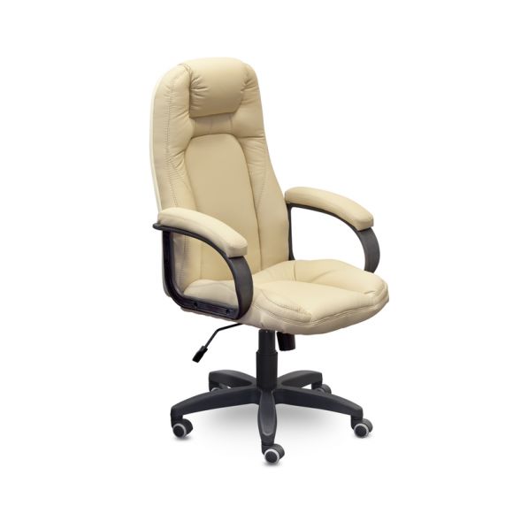 Кресло для руководителя CH 400 бежевое (экокожа/пластик)
