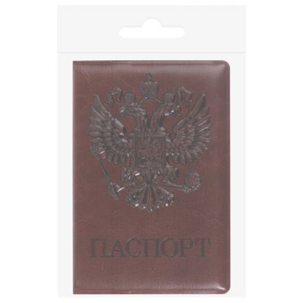 Обложка для паспорта STAFF, полиуретан под кожу, "ГЕРБ", коричневая, 237604 Обложка для паспорта STAFF, полиуретан под кожу, "ГЕРБ", коричневая, 237604