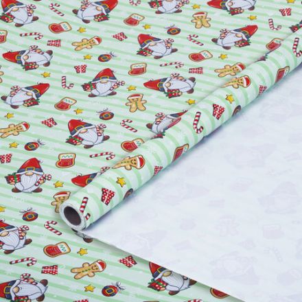 Бумага упаковочная мелованная BIG SIZE новогодняя "Гномики", 0,7х10 м, ЗОЛОТАЯ СКАЗКА, 592195 Бумага упаковочная мелованная BIG SIZE новогодняя "Гномики", 0,7х10 м, ЗОЛОТАЯ СКАЗКА, 592195