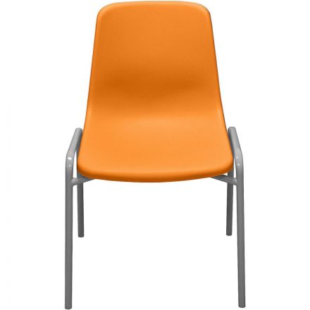 Стул GL_Комус Мебель Стрит RAL 9006, (пластик оранжевый)