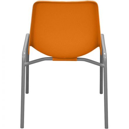 Стул GL_Комус Мебель Стрит RAL 9006, (пластик оранжевый)