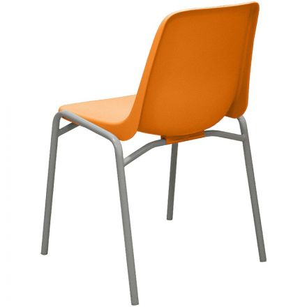Стул GL_Комус Мебель Стрит RAL 9006, (пластик оранжевый)