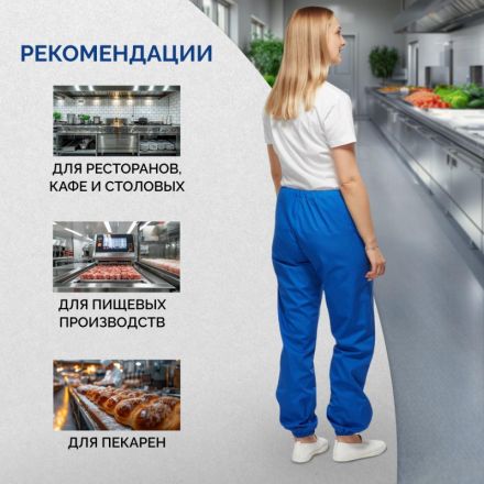 Брюки для пищевого производства вас. универс.сат у17-БР (р.44-46)р.170-176 Брюки для пищевого производства вас. универс.сат у17-БР (р.44-46)р.170-176