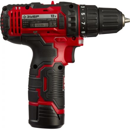 Дрель-шуруповерт аккум. ЗУБР Мастер 12В, 2х2.0Ач, 30Нм (ДШЛ-125-22) Дрель-шуруповерт аккум. ЗУБР Мастер 12В, 2х2.0Ач, 30Нм (ДШЛ-125-22)