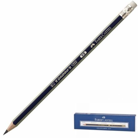 Карандаш чернографитный Faber-Castell Goldfaber 1222 НВ заточенный с ластиком