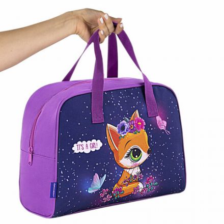 Сумка для занятий BRAUBERG с ручками, 35x25x15 см, "Little fox", 271591 Сумка для занятий BRAUBERG с ручками, 35x25x15 см, "Little fox", 271591