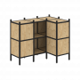 Loft Угловой внутренний стеллаж наборный VR.L-28 Тиквуд светлый/Чёрный металл 1278*862*1047