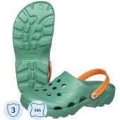 Сабо женские Ола, аквамарин/оранжевый р.38