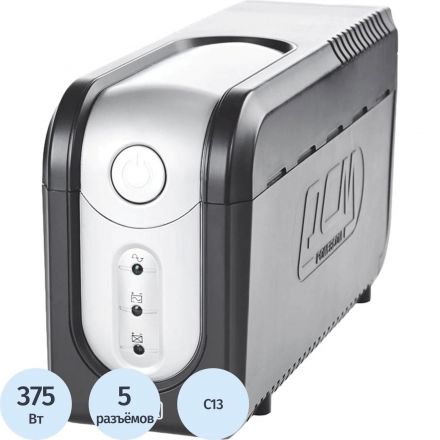 ИБП Powercom IMPERIAL IMP-625AP, Line-Int, 625VA/375W, Tower, 5xC13, USB