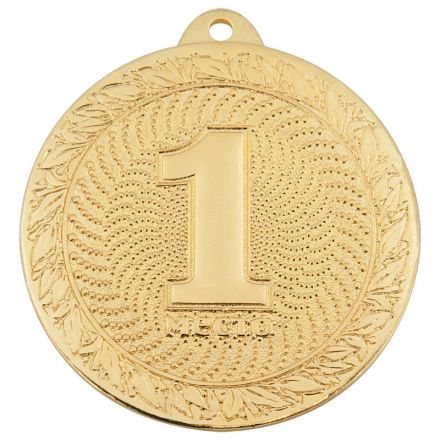 Медаль 1 место 50 мм золото DC#MK298a-G-Z