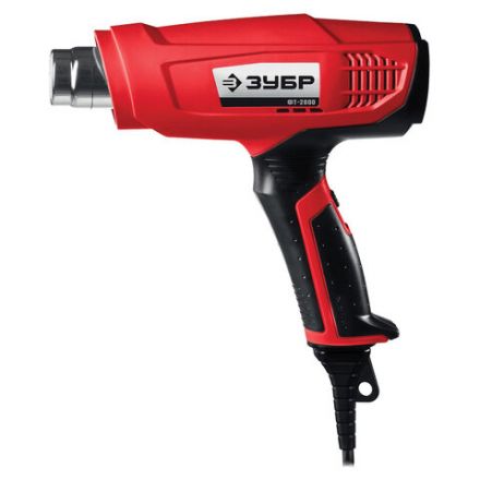 Фен технический сетевой, 2000 Вт, насадки 3 шт., 650 градусов, расход воздуха 550 л/мин, ЗУБР ФТ-2000 Фен технический сетевой, 2000 Вт, насадки 3 шт., 650 градусов, расход воздуха 550 л/мин, ЗУБР ФТ-2000