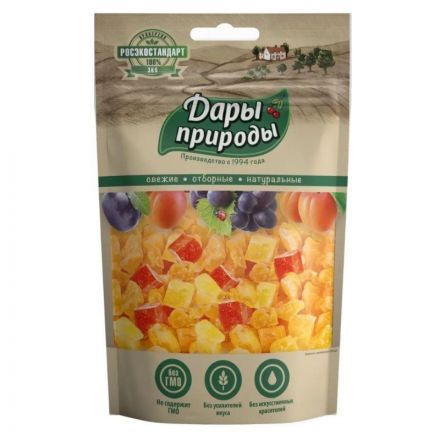 Ананас и папайя цукаты Дары природы,150г