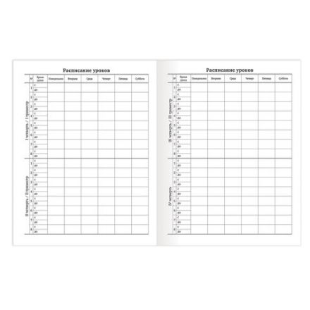 Дневник 1-11 класс 40 л., на скобе, ПИФАГОР, обложка картон, БЕЛЫЙ, 105509