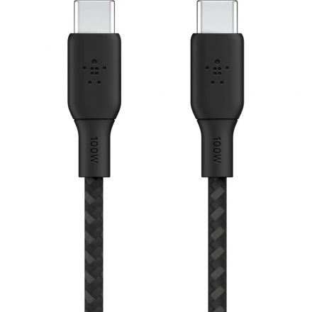 Кабель Belkin (CAB014BT3MBK)BoostCh.100W USB-C to USB-C 2.0 Braided 3м. чер